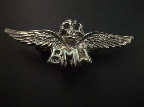 BMW motor logo zilverkleurige wing speld voor op de jas